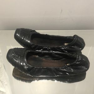Miu Miu black pattent ballerinas